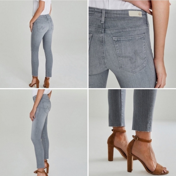 AG The Prima Cigarette Ankle Gray Skinny Jeans Size 27 - Picture 3 of 13